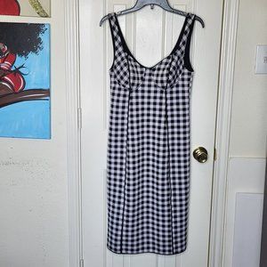 Checkered Black and White Dress Size M